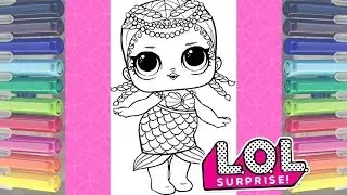 LOL SURPRISE MERBABY DOLL COLORING WITH MARKERS | LOL SURPRISE COLORING PAGES FOR GIRLS