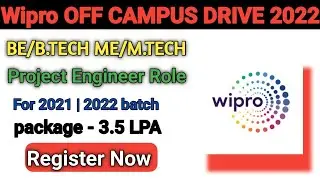 Wipro Recruitment 2022 | Wipro Off Campus Drive 2022 | Wipro Hiring 2021 2022 Freshers #QuickJob