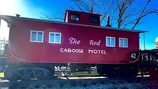 The Red Caboose Motel at Paradise Station ￼LARGE FAMILY CABOOSE walk thru review Ronks PA 17572