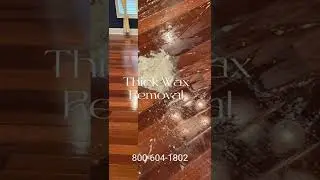 Before and After Thick wax Removal from beautiful wood floors