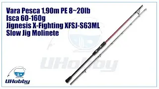 Vara Pesca 1,90m PE 8~20lb Isca 60-160g Jignesis X-Fighting XFSJ-S63ML Slow Jig Molinete