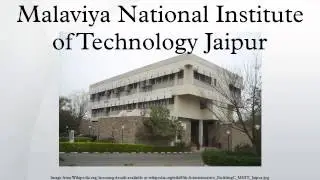 Malaviya National Institute of Technology Jaipur