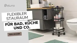 Platzsparende Organisation f&uuml;r jedes Zuhause! 3-st&ouml;ckiger Rollwagen im Industrie Design | eluno