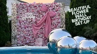 Flower wall backdrop set-up (Ubackdrop.com) Birthday pictorial set-up