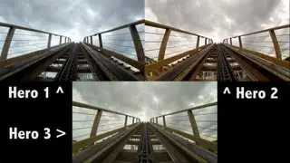 GoPro Hero 1, 2, and 3 Side-by-Side Comparison - Roller Coaster POV