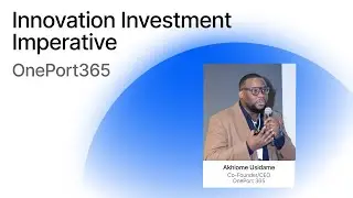 OnePort365 | Innovation Investment Imperative &ndash; TradeTech | AIM 2025