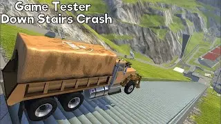 Down Stairs Crash / Car Jump Arena - BeamNG.drive Crazy Stairs