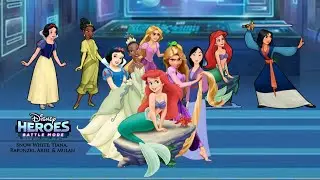 Disney Heroes Battle Mode - Snow White, Ariel, Mulan, Tiana and Rapunzel