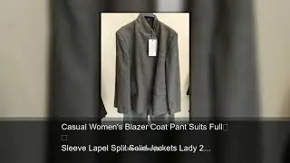 Casual Women's Blazer Coat Pant Suits Full Sleeve Lapel Split Solid Jackets Lady 2025 Autumn Ca