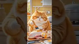 5 Million cross 🍁Cat cook Duck 🦆 ll 3D ll Video #electronicmusic #viralvideo #youtubeshort #ai