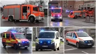 [📢 TATÜTATA & Blaulicht 🚨 ] Rettungskräfte Stuttgart auf Alarmfahrt an der Wache 3 der BF Stuttgart