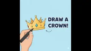 How to Draw a CROWN 👑 Easy Step-by-Step Drawing for Kids & Beginners | Easy Peasy Art Time