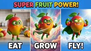 Learn Fruits & Vegetables 🍎🥦 | Fun Educational Cartoon for Kids