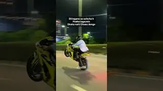 Girls reaction on Zx10r Wheelie.