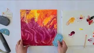 Best Abstract Acrylic scratching techniques | Tips & tricks # 1| Catalyst wedge & Palette knife