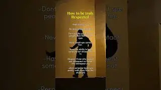 How to truly RESPECTED #success #quotes #mindset #motivation#motivationalquotes#successquotes
