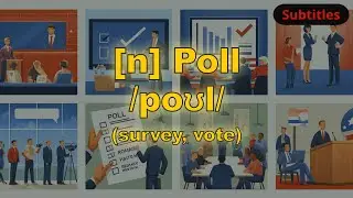 [n] Poll meaning (survey, vote) with 5 examples