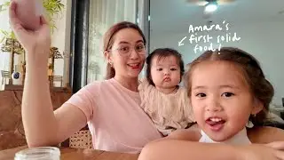 Amara's first solid food, swim, and celebrating Daddy Vin's birthday | The Abrenicas