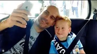 GUARDIOLA E F&Atilde; DO PEQUENO CITY NO TAXI