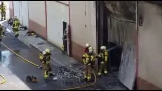 Incendio en Estampaciones Bizkan de Berriz