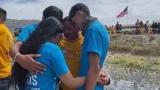 Migrant families reunited at border for annual 'Hugs not Walls' event