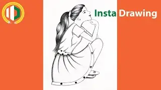 How to Draw a Girl beautiful hair Pencil Sketch drawing  How to draw a girl insta drawing