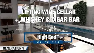 Wine Lift - Lifting Wine Cellar + Whiskey & Cigar Bar 100 Bottles - Wine Storage - Hidden Wine
