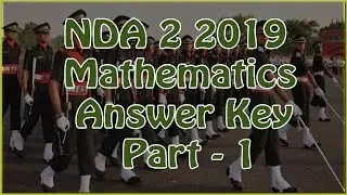 NDA 2 2019 Mathematics Paper Solutions || NDA 2 2019 Math Answer key