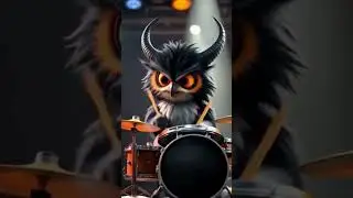 Die Drum - Eule aus der H&ouml;lle! #shorts #pixelmerlin #drumeule #eulenpower #wildbeats #animaldrummer