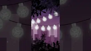 Purple City Night Sky Procreate Drawing #shorts #art #procreate