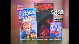 Pizza Hut X-Men Animated Series VHS Video Pak Promotion TV Commercial - 1993