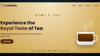 Build a 3D Tea Shop Landing Page Using HTML & CSS | No Images