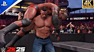 WWE 2K25 - Prime John Cena Vs Prime Randy Orton For WWE Championship At WrestleMania - [4K60FPS]