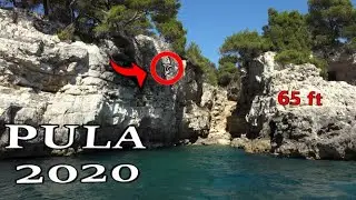 Croatia Pula cliff jumping *crazy cliffs*