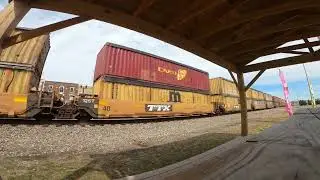 Trash Train (NS 11T) Lead by Whiteface Dash 9 Speeds through MP172