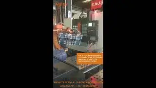 On site commissioning of robot arm + loading machine + vertical machining center