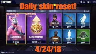 Daily Fortnite Skin Reset!!! #17 (4/24/18)