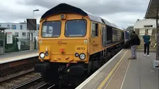 GBRf 66713 & NSE 50026 (5Y50 Tonbridge West Yard - Eastleigh Works) @ Clapham High Street 22/06/2016