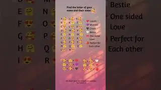 Find Your Name Letter Love Match 💖 | Relationship Game by Name Initials 😍