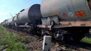LE5100 KW Marfar Grup Feroviar Rom&acirc;n RO-GFR Tanker Freight train EA 1004 & EC 147
