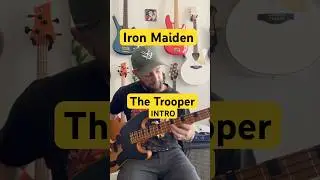 Вступление к бас-гитаре Trooper #ironmaiden #бас #гитара #соло #сложно #практика #басист #тяжелый...