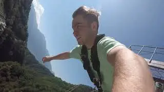 Bungee Jumping the Contra Dam in Gordola, Switzerland