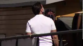 Leonard Freier beim TV Dreh  in der Hafencity in Hamburg auf einem Kranschiff. 24.6.2020