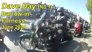 Dave Day, Barrow-in-Furness, June 2024. Hairy Biker Home Town Commemorative Ride-Out. 