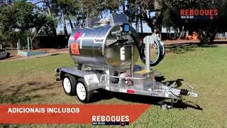 REBOQUE COM TANQUE INOX 1000LTS QVA / AVGAS PRO