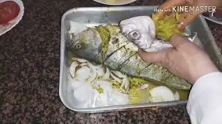 لاطة ديال الحوت في الفرن كتجي بنينة