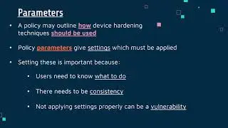 Device Hardening Parameters