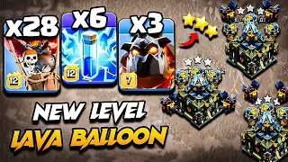TOWN HALL 17 New Level LAVA BALLOON Attack Clash of Clash | TH17 Attack Strategy With LAVALOON 2025