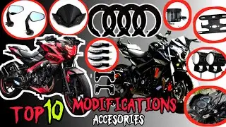 Top 10 Modifications Accessories for Pulsar Ns 200 - 160 - 125  😱 ... !!