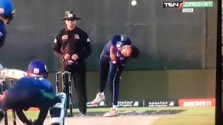 Kevin Koththigoda young Sri Lankan Mystery Spinner in action during T10 lea